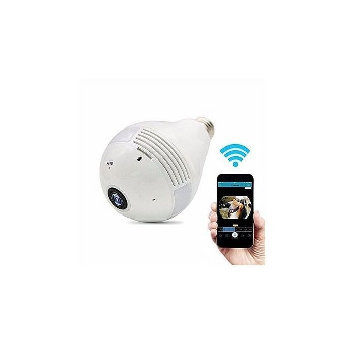 VR CAM Ampoule avec mini caméra de vidéosurveillance-wifi caméra HD panoramique 360°