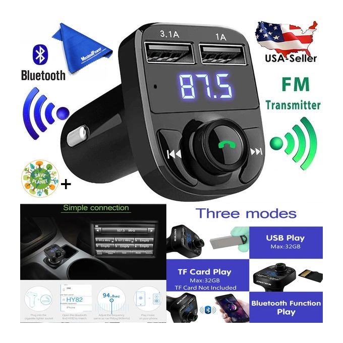 Generic Transmetteur FM Bluetooth,Kit Main Libre Voiture Bluetooth