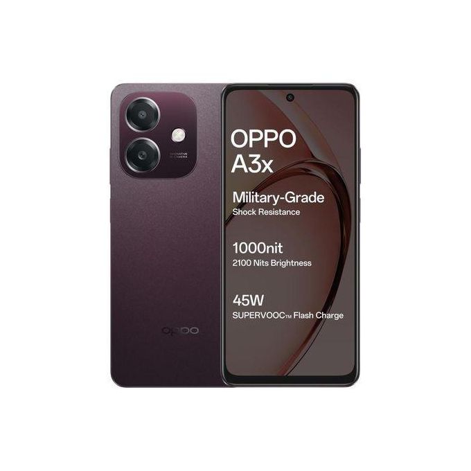 A3x – Smartphone 4G – 4 Go RAM + 64 Go ROM – Écran 6.56" 90Hz – Nebula Red – Double SIM