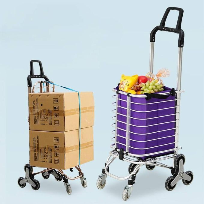 Chariot De Courses Pliable Avec Sacs Réutilisables - Roues 360°, Poignée Télescopique - Imperméable, Pour Marché, Plage, Voyage
