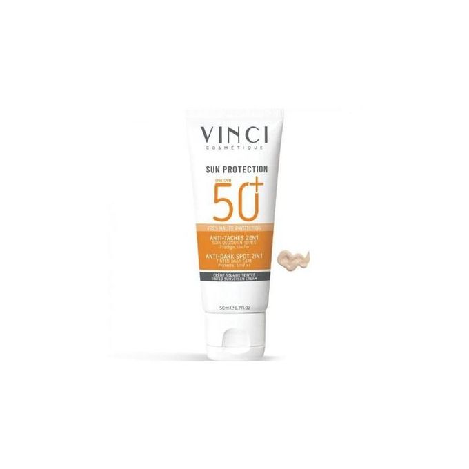 Vinci Ecran solaire teinté 3 en 1: protecteur, Anti tache et fond de teint SPF50