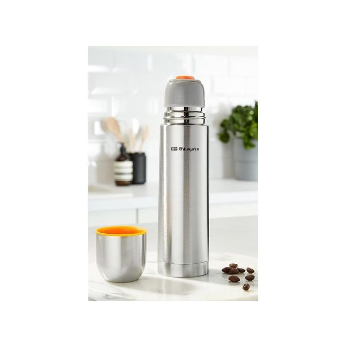 Orbegozo Termos INOX Bouteille Isotherme 150 ml Thermos 2 Tasses Pour Thé  Et Café Chaud Et Froid à prix pas cher