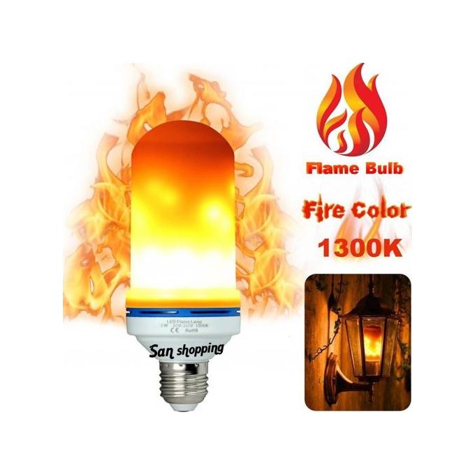 Lamp Ampoules LED E27 Lampe Effet Flamme Éclairage Incendie 15W