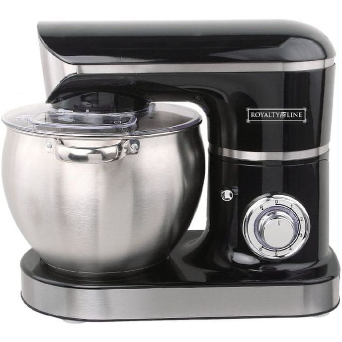 Royalty Line Petrin PKM 2200 Bol mélangeur en acier inoxydable brossé 8.5L- Noir