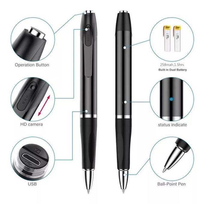 Mini enregistreur Audio et vidéo numérique stylo