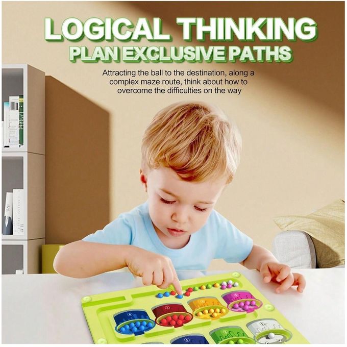 Kihhvlo Jeu Labyrinthe Magnétique Dinosaure Montessori - Apprentissage Couleurs & Comptage 3-6 Ans