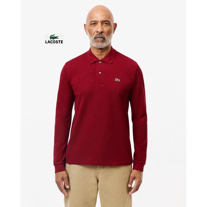 Lacoste Polo a manches longues GRANDE TAILLE coupe classique FIT BORDEAUX a prix pas cher Jumia Maroc