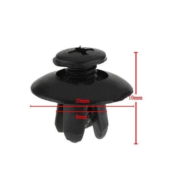 125Pcs Clips Plastique Voiture, 6 Types Clips Voiture Universels, Rivet Plastique De Panneau De