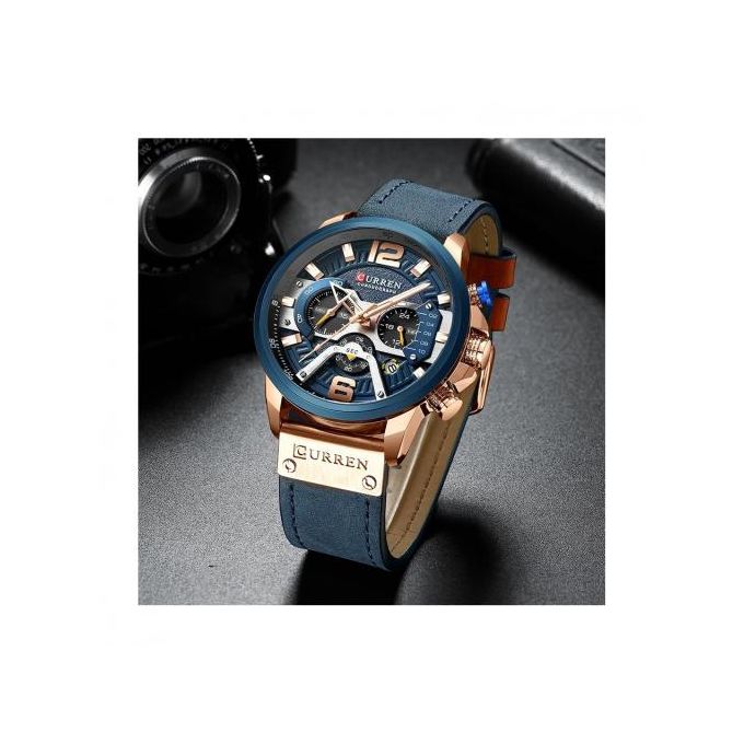 Compare Curren Montres pour Hommes En Cuir Montre Bracelet Price