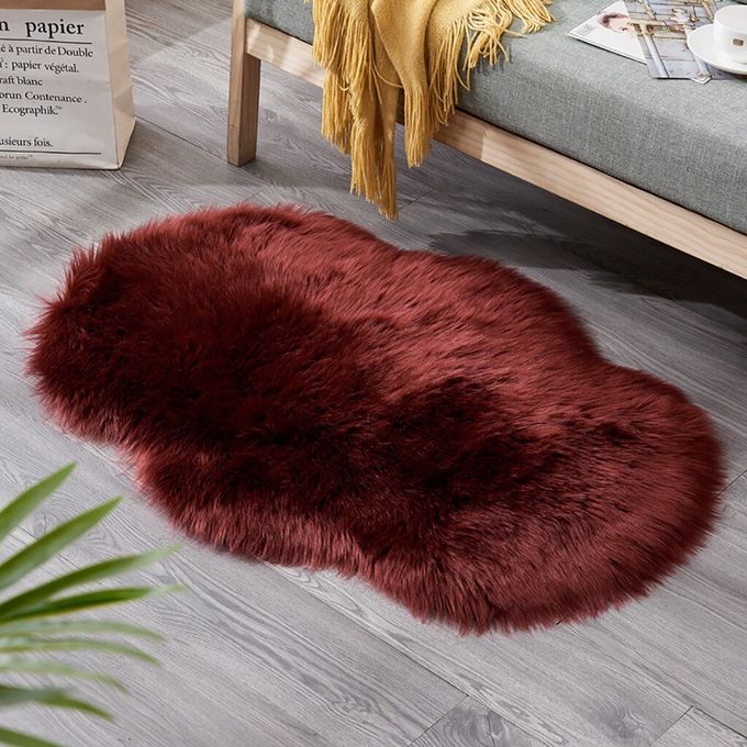 Tapis Moelleux (100 x 60 cm) ( bordeaux ) pour la décoration intérieure
