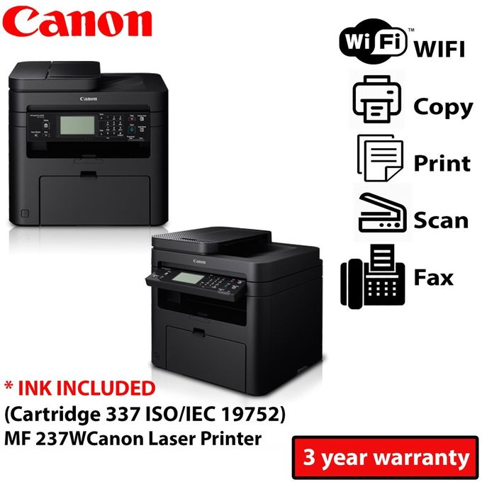 imprimante laser multifonction avec combine wi fi fax reseau adf i sensys mf237w