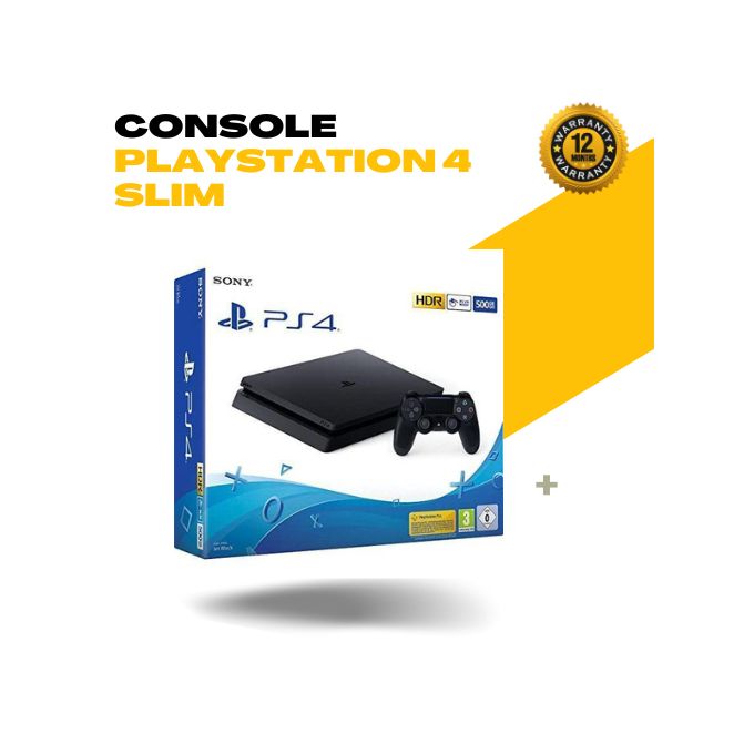 Console PS4 Slim (500 GB, 8Go RAM) - Noir