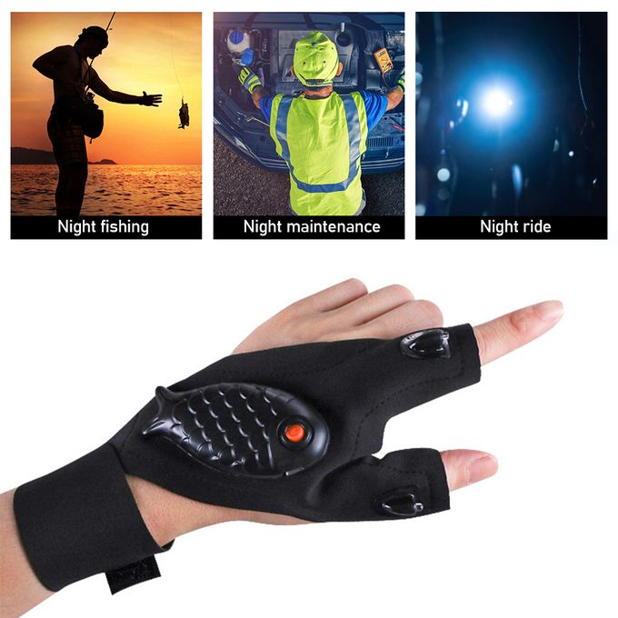 Gants LED rechargeables par USB, lampe de poche mains libres