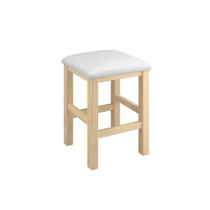 Kitea Tabouret SITTY - Blanc / Chêne