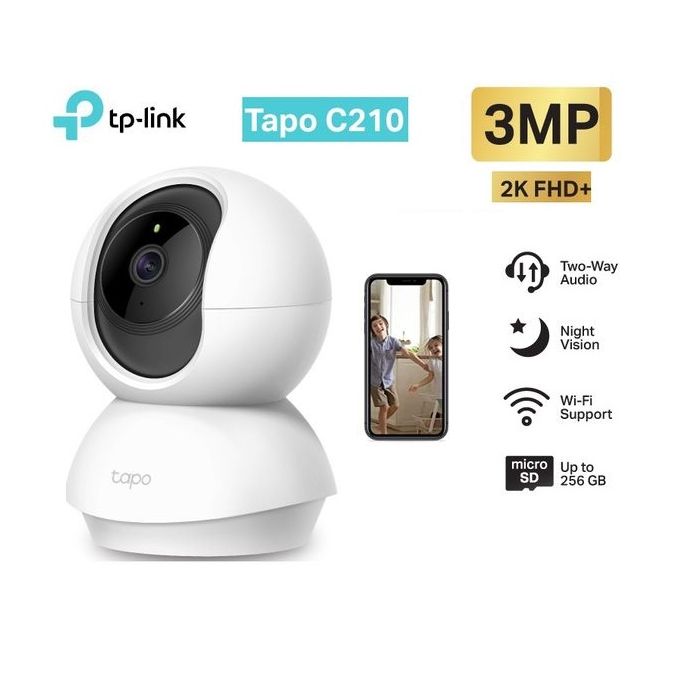 TP-Link Caméra de Surveillance WiFi 360° 2K 3MP sans Fil audio micro C210