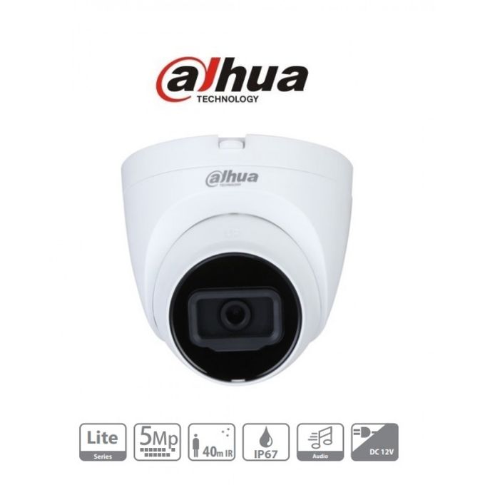 Dahua Caméra de surveillance 5MP avec Micro intégré (audio)