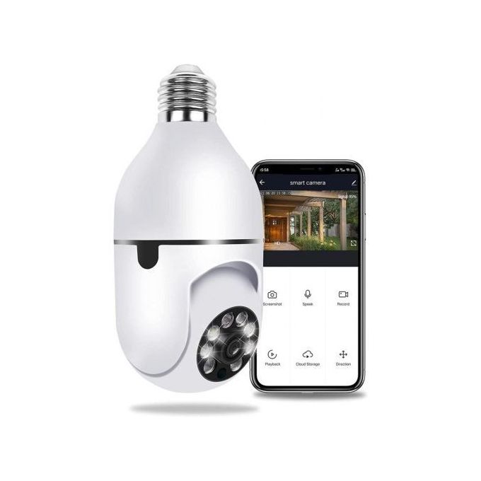 Caméra de Surveillance intérieure, ampoule E27 2MP.