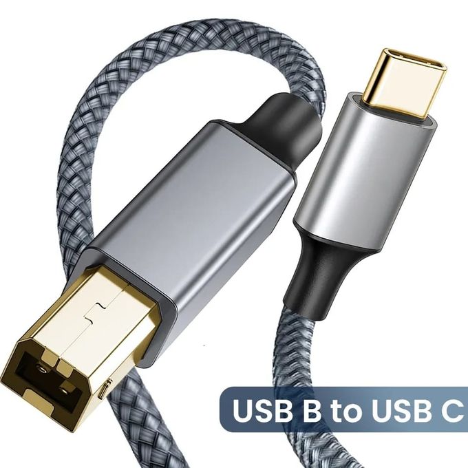 Generic Câble d'imprimante USB B vers USB C, type C 2 Metre à prix pas cher