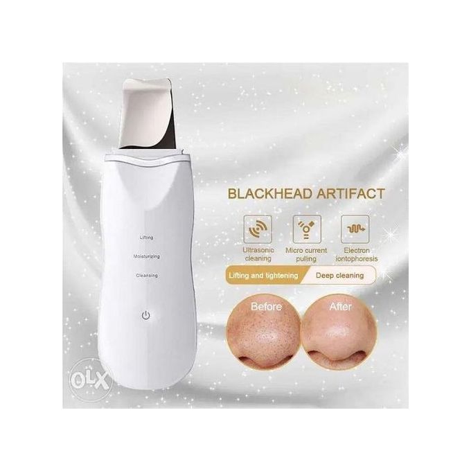 Ultrasonic Facial Skin Scrubber Ion Cleaner Deep Cleaning