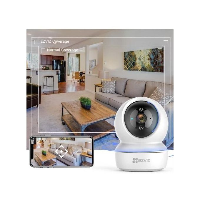 Ezviz Caméra ip Surveillance Wifi Full HD 1080 rotative 360° avec auto-tracking C6N