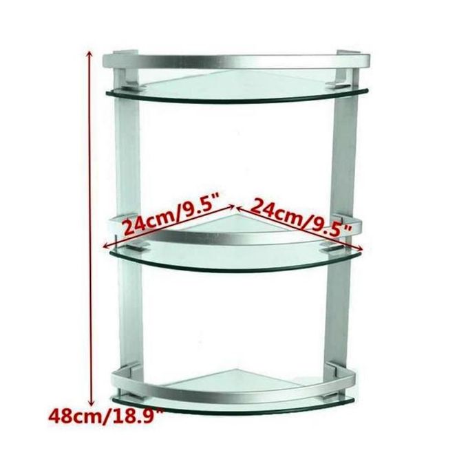 Generic Etagere Murale D Angle Flottante Tier Organisateur De 3 Coins En Verres Et Aluminium A Prix Pas Cher Jumia Maroc