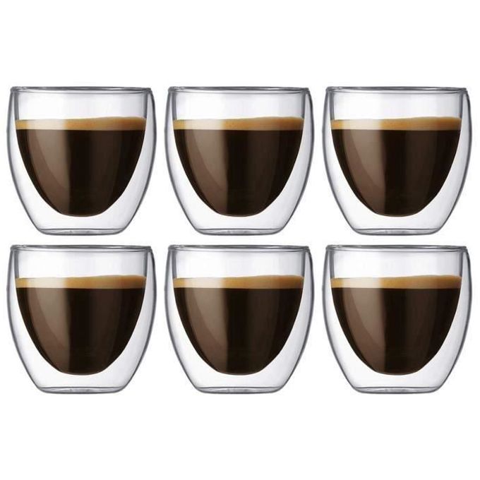 Generic 6 Tasses double paroi 80ml à prix pas cher