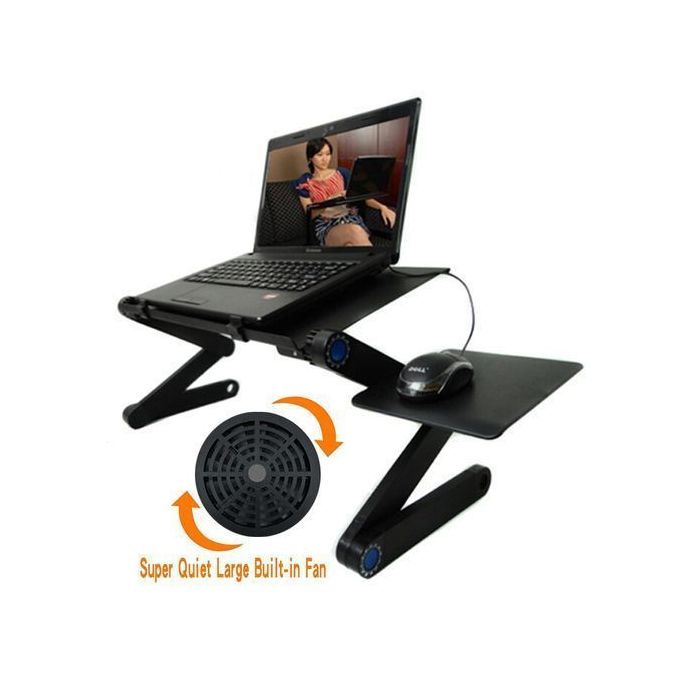 Table Laptop Ajustable T8 Avec Ventilation De Refroidissement