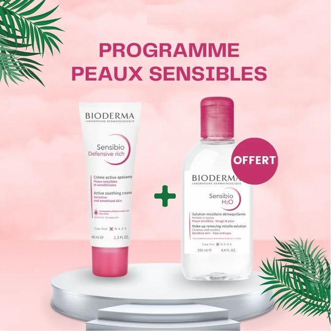 BIODERMA COFFRET SENSIBIO DEFENSIVE RICH 40ML+ SENSIBIO H2O 250ML