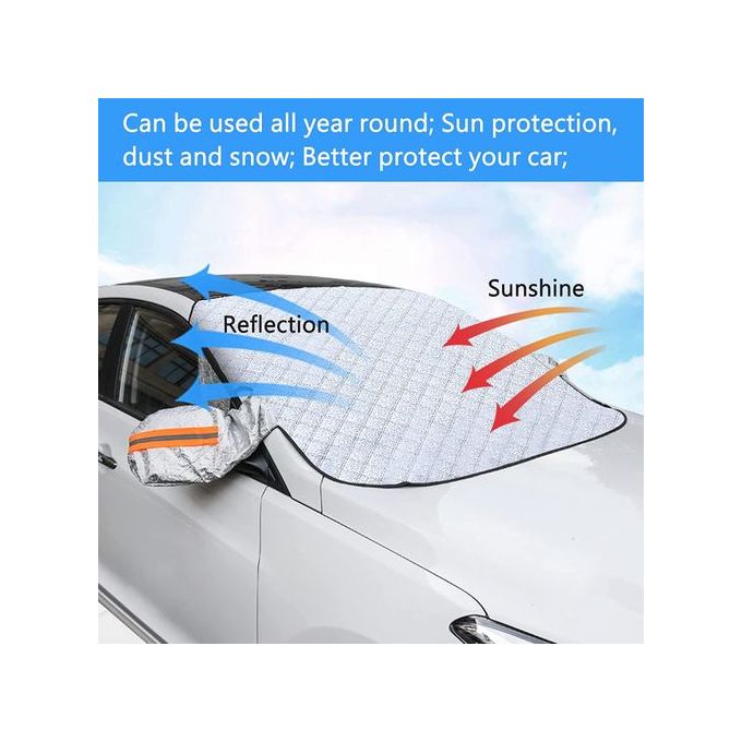 Generic Couverture Pare-brise Voiture ,Repliable Bâche Protection Pare Brise  soleil à prix pas cher