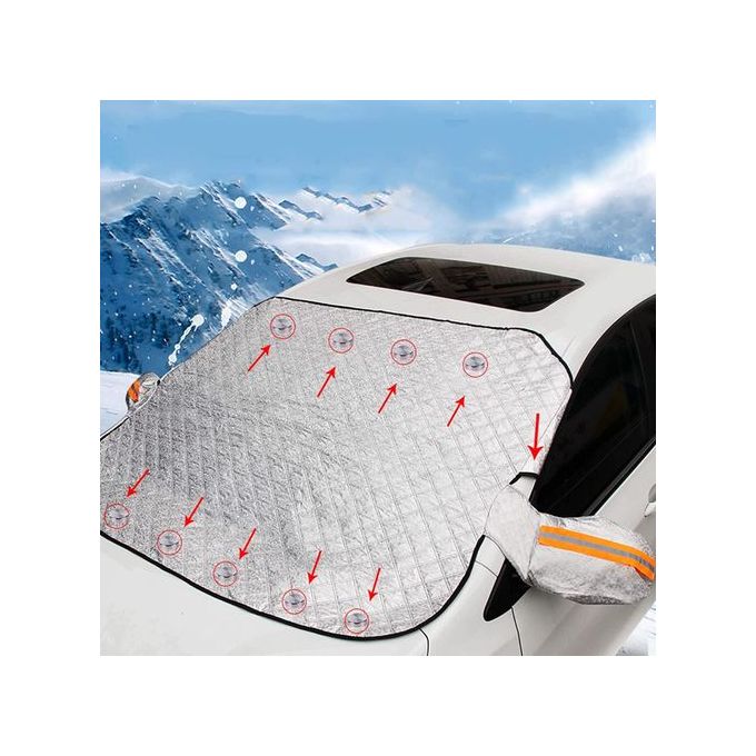 Couverture de pare-brise de voiture Couverture de pare-brise Protection  solaire Couverture de pare-brise - 100X147cm-Quantité 