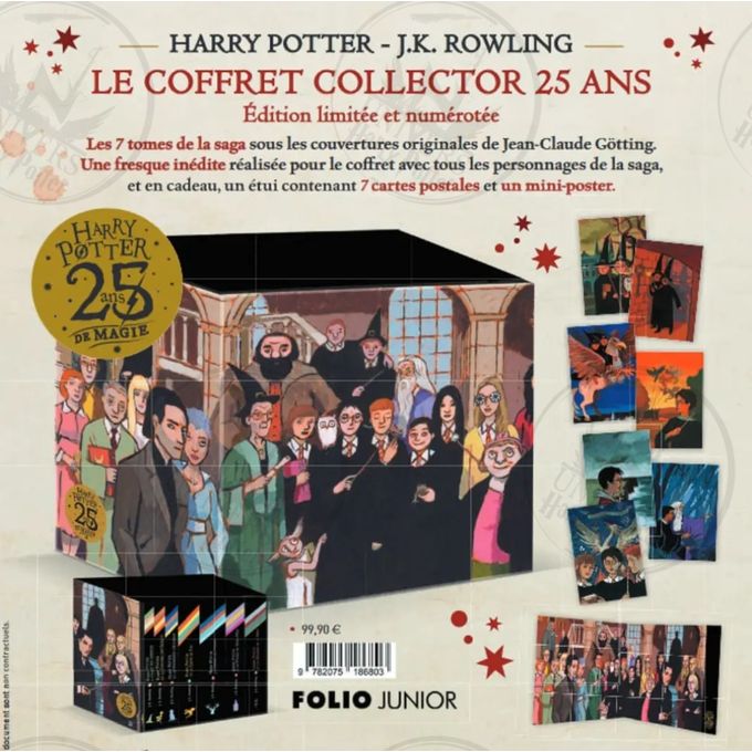 HARRY POTTER - Coffret collector et numéroté 25 ans - Gallimard :  : Livre littérature Harry Potter