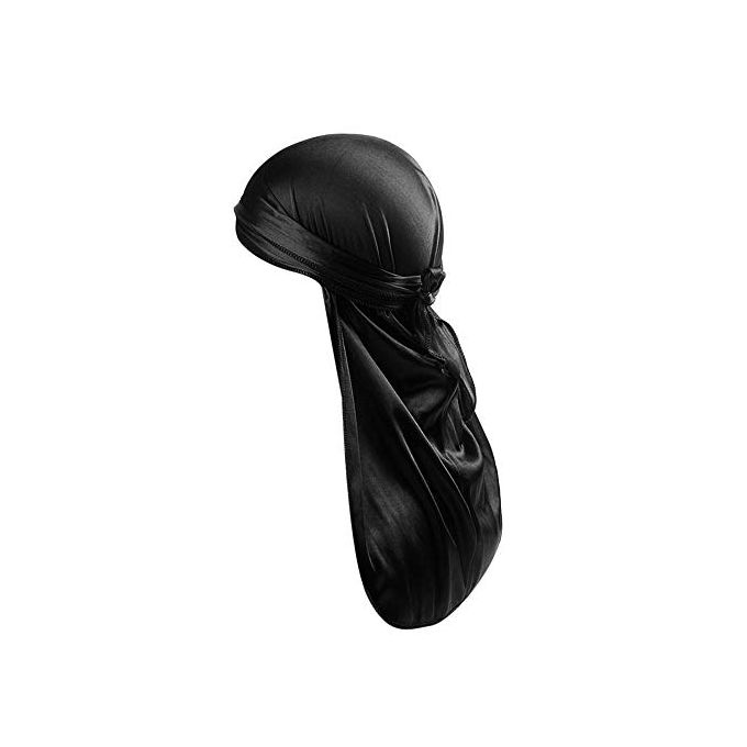 Durag Homme en Satin Noir, Femme, Fille