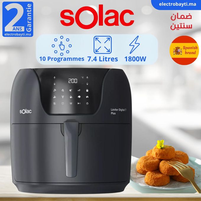 Solac Friteuse sans huile à air chaud - AIR FRYER - 7litres - 10 programmes