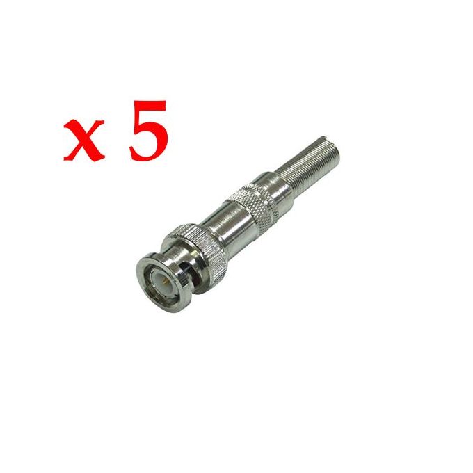 5 Pieces/Lot Connecteur BNC Mâle Pour liaison  Camera/DVR/XVR/CCTV