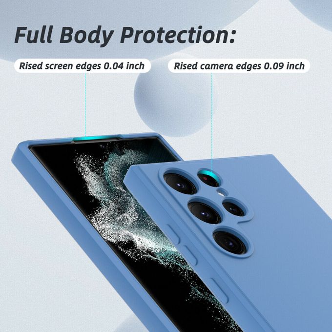 QUIVANA Samsung Galaxy S22 Ultra 5G : Coque pour Ultra Fine / Solide  Protection bleu à prix pas cher