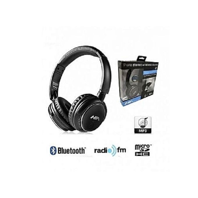 Casque noir sans-fil stéréo Bluetooth avec carte mémoire 8 Go préchargé  avec contenus islamiques MP3 (Coran, Roqya, douas) en promotion -  Electronique