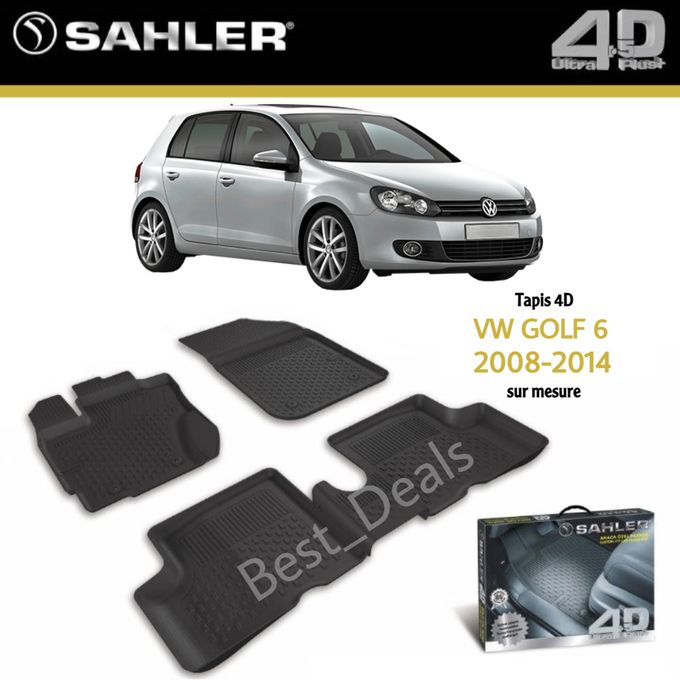 Generic Tapis 4D VW Golf 6 sur mesure exacte sans odeur imperméable  antidérapant à prix pas cher