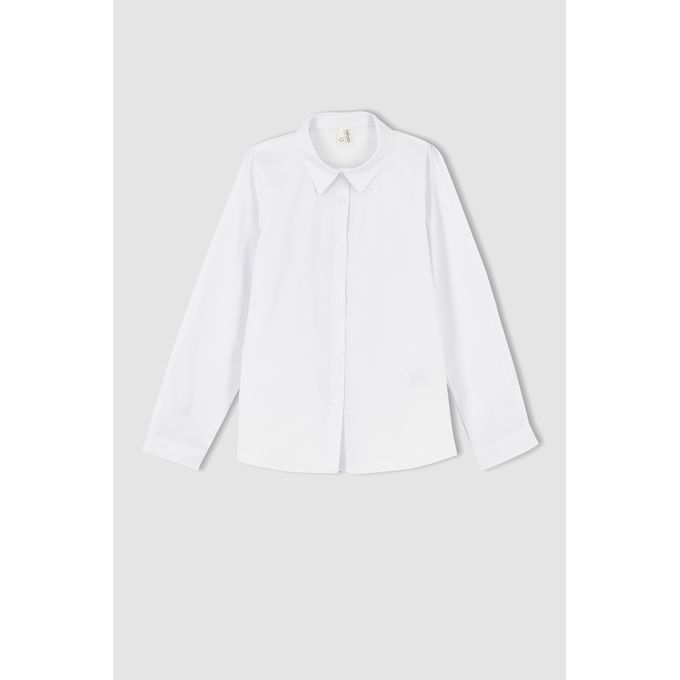 Defacto Chemise À Manches Longues Fille - Blanc
