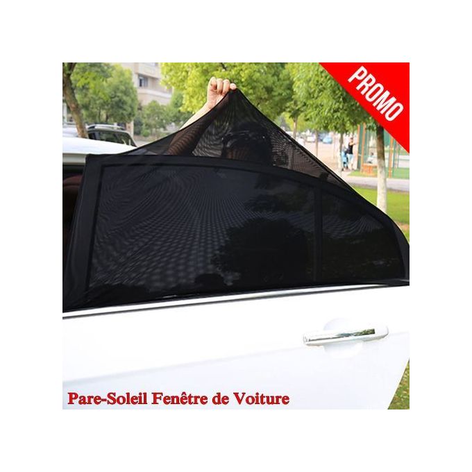 Kit Pare-soleil Voiture Amovible - 3 Rideaux Occultants (latéraux + Lunette) - Protection UV - Tissu Pongée