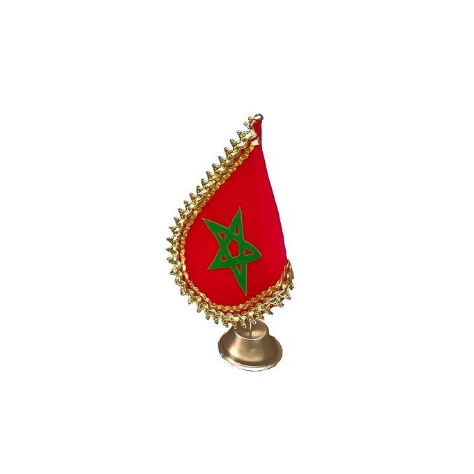 Drapeau Maroc avec support 27 cm