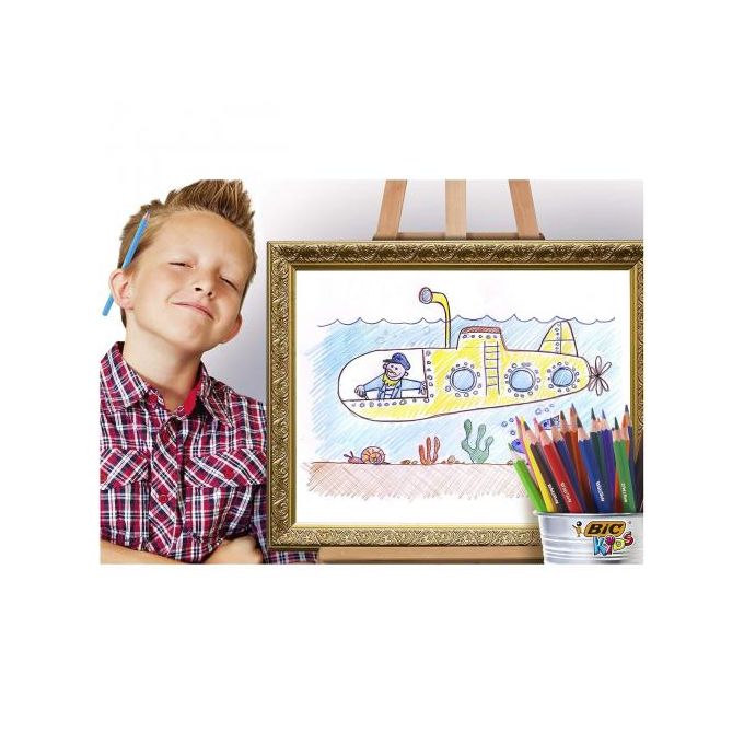 BIC ECOlution Kids Evolution Boite Métal 12 Crayons de Couleur