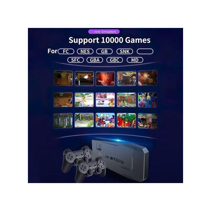 Generic Console de jeu vidéo sans fil, écran HD 4K 64Gb HDMI avec 10000 ...