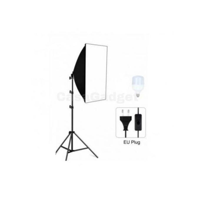 Puluz 1 kit softbox studio 50x70 + tripied 200cm + lampe