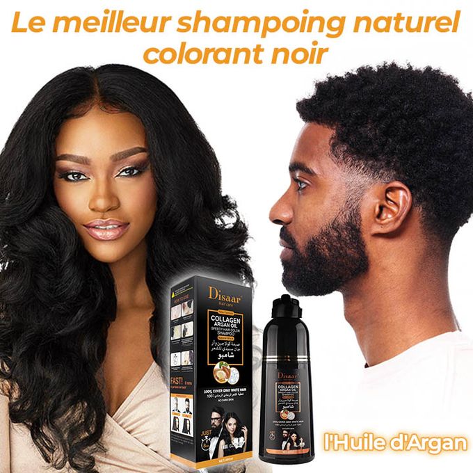 Shampoing Colorant Noir - Collagène et Huile d'Argan Disaar - Maroc Hoojan