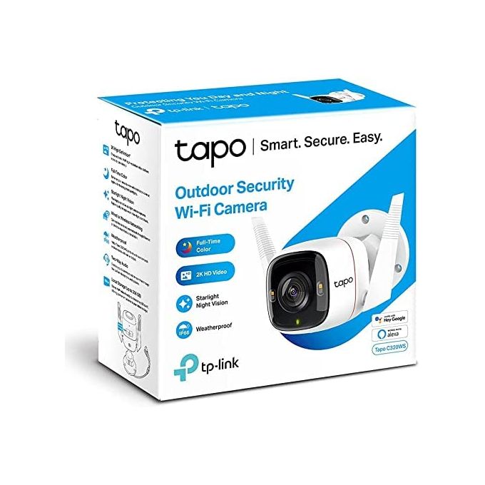 Caméra de Surveillance WiFi Couleur en Nuit Audio Tapo C320WS Outdoor ip 2K sans Fil 4MP COLOR QHD