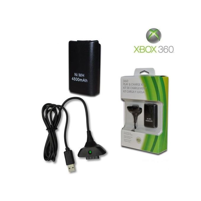 Generic Chargeur Et Batterie 4800 mAh Compatible avec Manette XBOX 360 à  prix pas cher