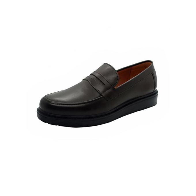 Super Médical Chaussure Médicale en Cuir Véritable Y845-Marron