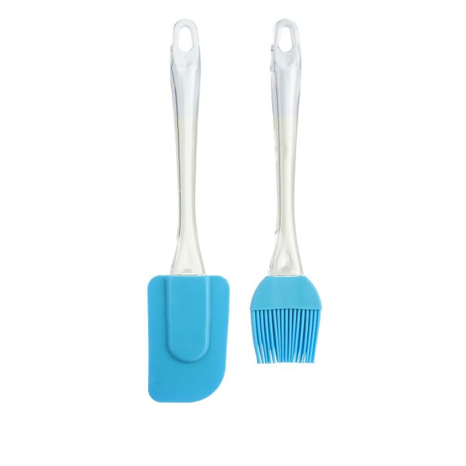 2 pcs cuisine silicone gâteau à la crème spatule mélange grattoir