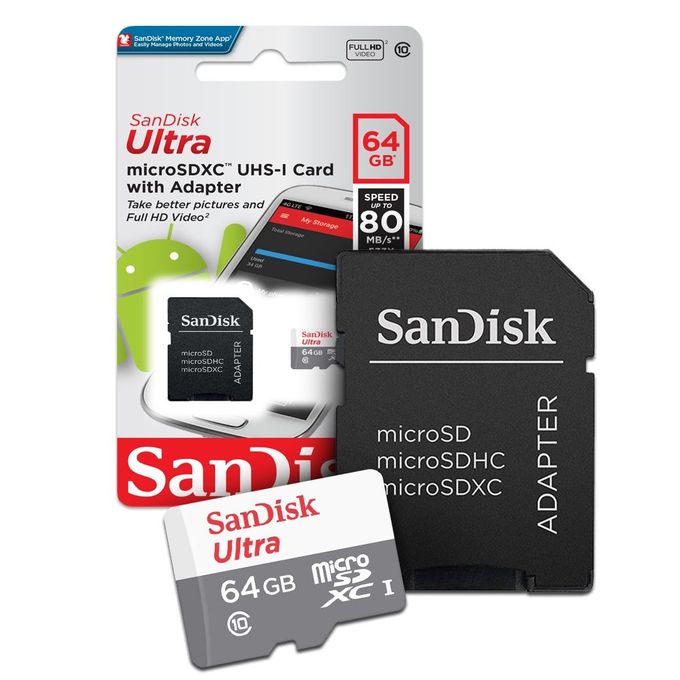 Carte mémoire micro SD Sandisk 16GB UHS U1 class 10 - e-shop Suisse