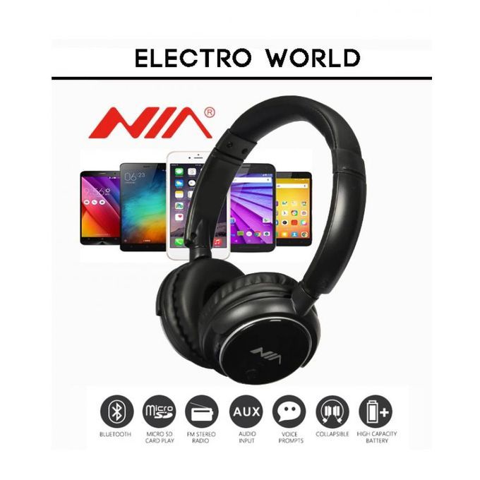 Nia Original NIA Q1 Casque Bluetooth Microphone Radio FM support Micro SD Auxiliaire